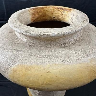 Vintage Container Vase Cream & Yellow
