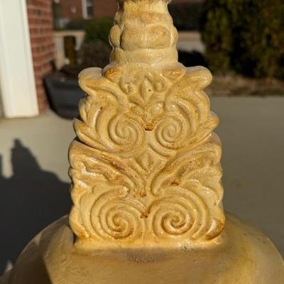 Vintage Container Vase Cream & Yellow