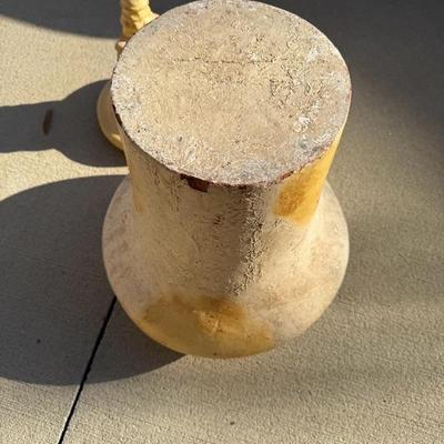Vintage Container Vase Cream & Yellow