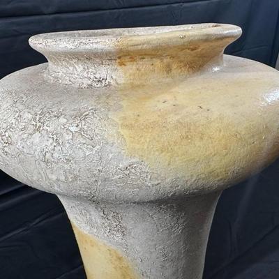 Vintage Container Vase Cream & Yellow
