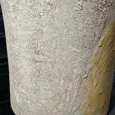 Vintage Container Vase Cream & Yellow