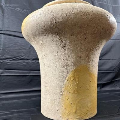 Vintage Container Vase Cream & Yellow