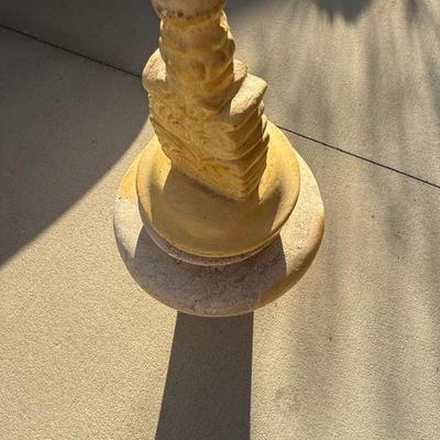 Vintage Container Vase Cream & Yellow