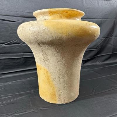 Vintage Container Vase Cream & Yellow