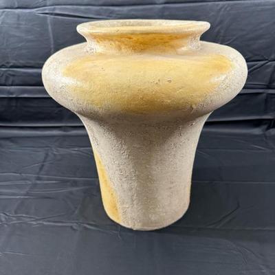 Vintage Container Vase Cream & Yellow