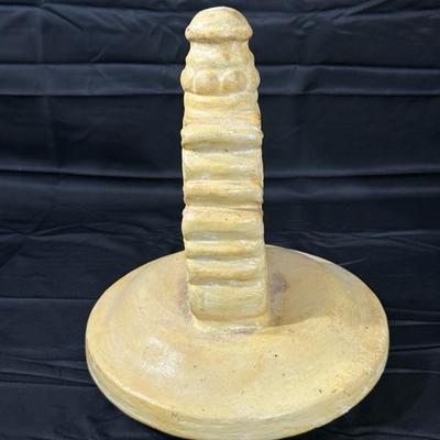 Vintage Container Vase Cream & Yellow
