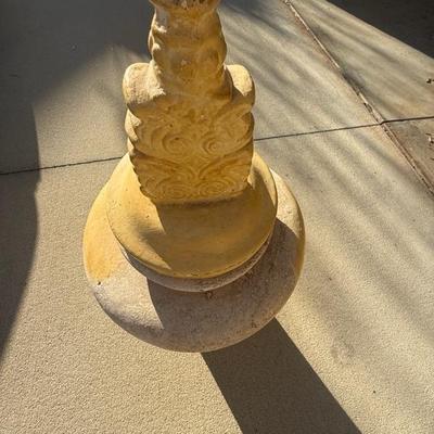 Vintage Container Vase Cream & Yellow
