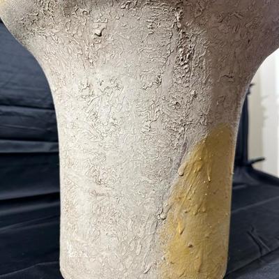 Vintage Container Vase Cream & Yellow