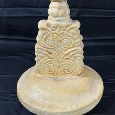 Vintage Container Vase Cream & Yellow