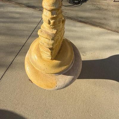 Vintage Container Vase Cream & Yellow