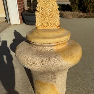 Vintage Container Vase Cream & Yellow