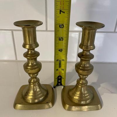 Brass Mid Century Candle Sticks