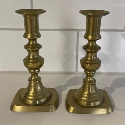 Brass Mid Century Candle Sticks