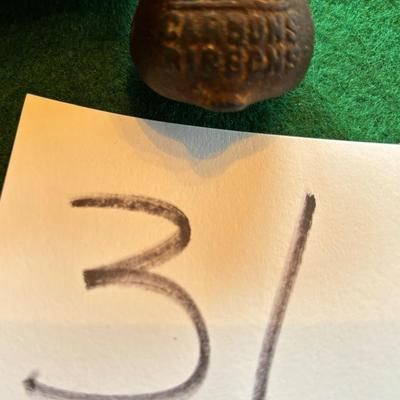 Vintage Cast Iron Advertising Bucki Paperweight