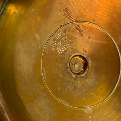 Vintage Brass Pedestal Bowl
