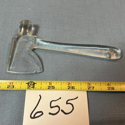 Vintage Glass Hatchet