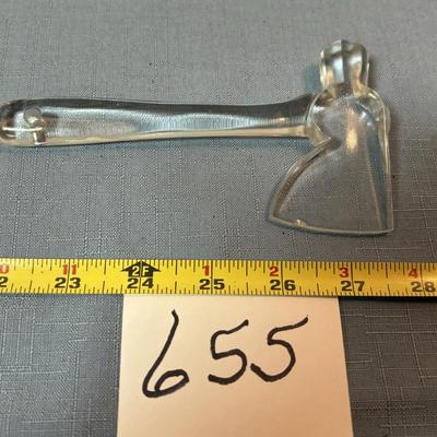 Vintage Glass Hatchet