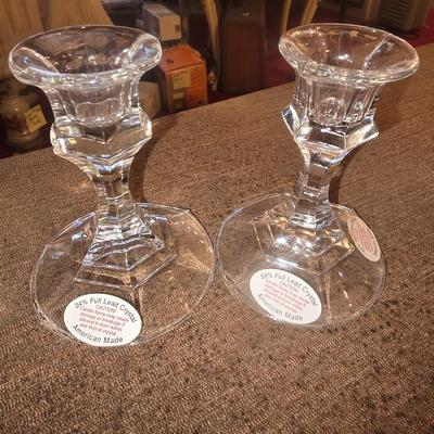 Crystal candle holders