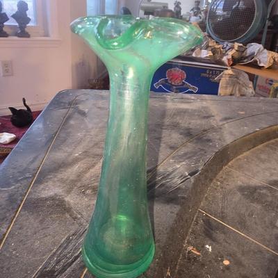 Green vase