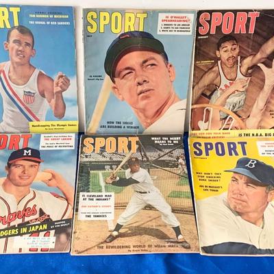 1950s Sport Magazine Lot Willie Mays Wilt Chamberlain +++