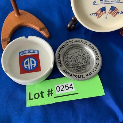 Vintage Ashtrays Lot Baltimore Annapolis Military United Nations