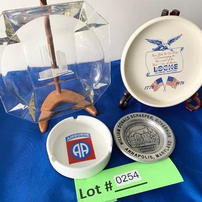 Vintage Ashtrays Lot Baltimore Annapolis Military United Nations