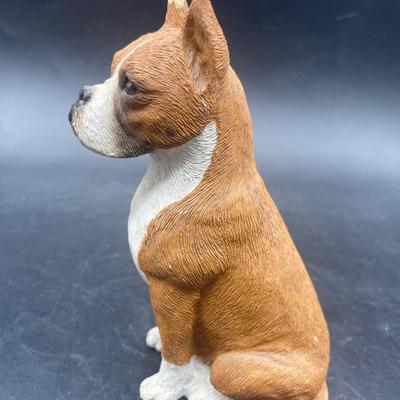 Boxer Dog Sandicast Figurine and Refrigerator Magnet Photo