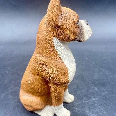 Boxer Dog Sandicast Figurine and Refrigerator Magnet Photo