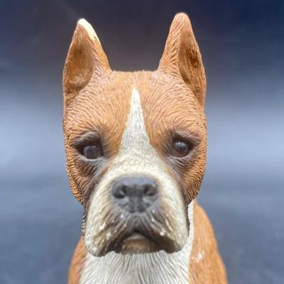Boxer Dog Sandicast Figurine and Refrigerator Magnet Photo