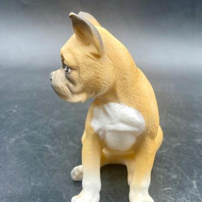 Boxer Dog Puppy Ceramic Figurine