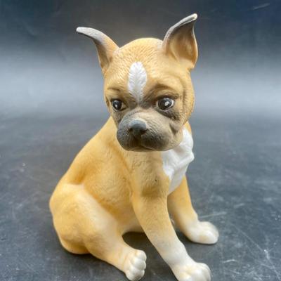 Boxer Dog Puppy Ceramic Figurine