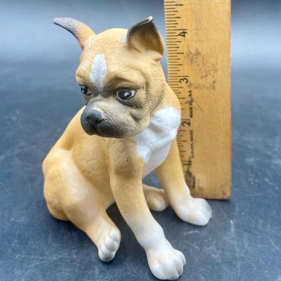 Boxer Dog Puppy Ceramic Figurine
