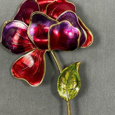 Western Germany signed floral Pin
