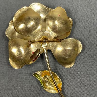 Western Germany signed floral Pin