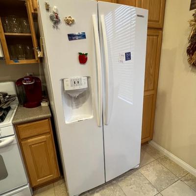 White Samsung SxS Refrigerator