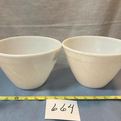 Vintage Hazel Atlas Mixing Milk Glass Bowls