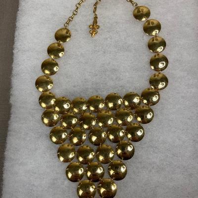 Signed Vendome bib necklace