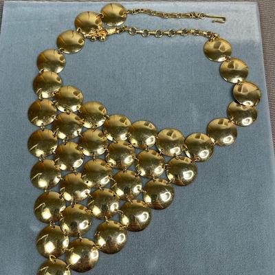 Signed Vendome bib necklace