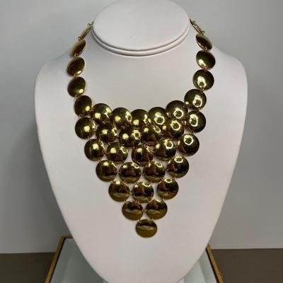 Signed Vendome bib necklace