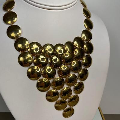 Signed Vendome bib necklace