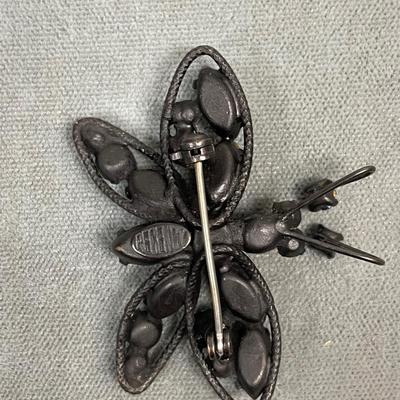 Signed Regency blue butterfly pin