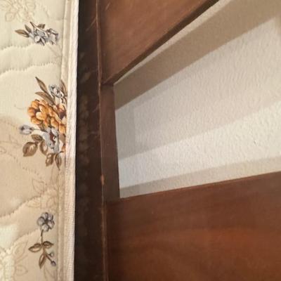 Mid-Century bed frame and mattress