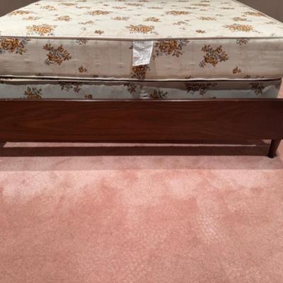 Mid-Century bed frame and mattress