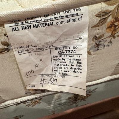 Mid-Century bed frame and mattress