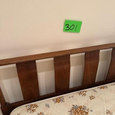 Mid-Century bed frame and mattress