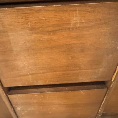 Mid-century 9 drawer dresser with mirror