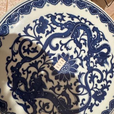 Blue and White Covered Vase