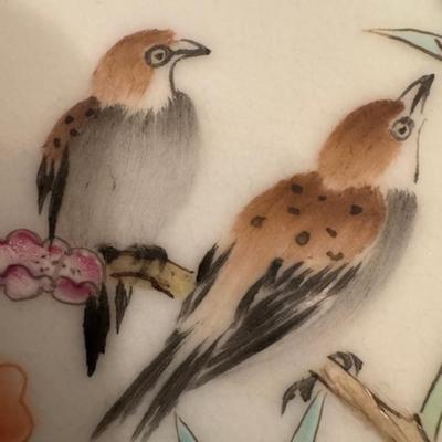 4 Similar Hand Painted Framed Tiles