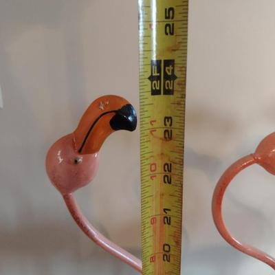 Metal Flamingo Family Patio/Lawn Decor