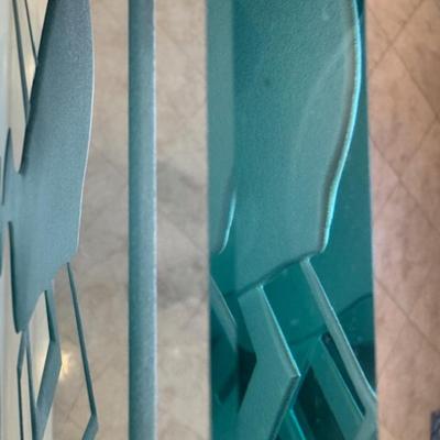 Glass Divider with Etched Fish